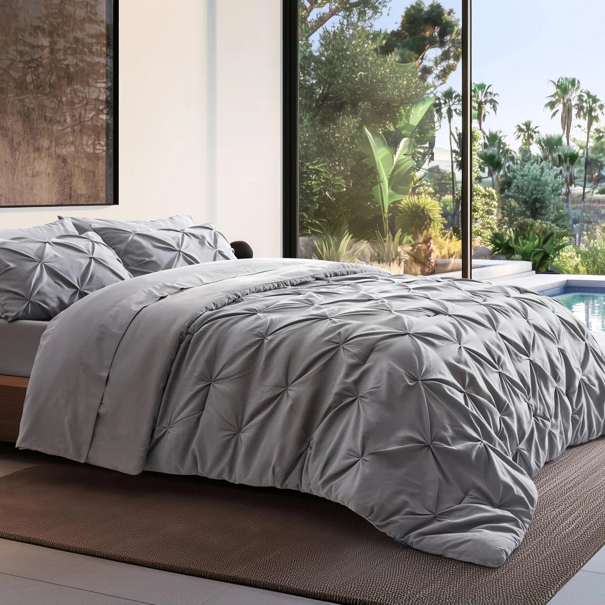 Pintuck Pinch Pleat Bed-in-a-Bag (Set of 5 or 7)