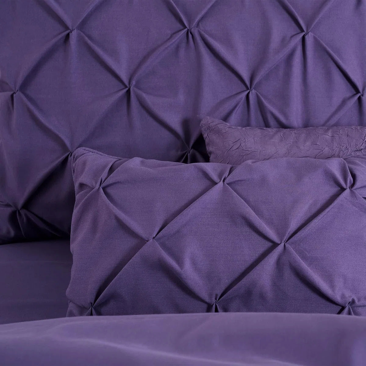 10-Piece Pintuck Bed in a Bag Comforter Set with Sheets and Decorative Pillows